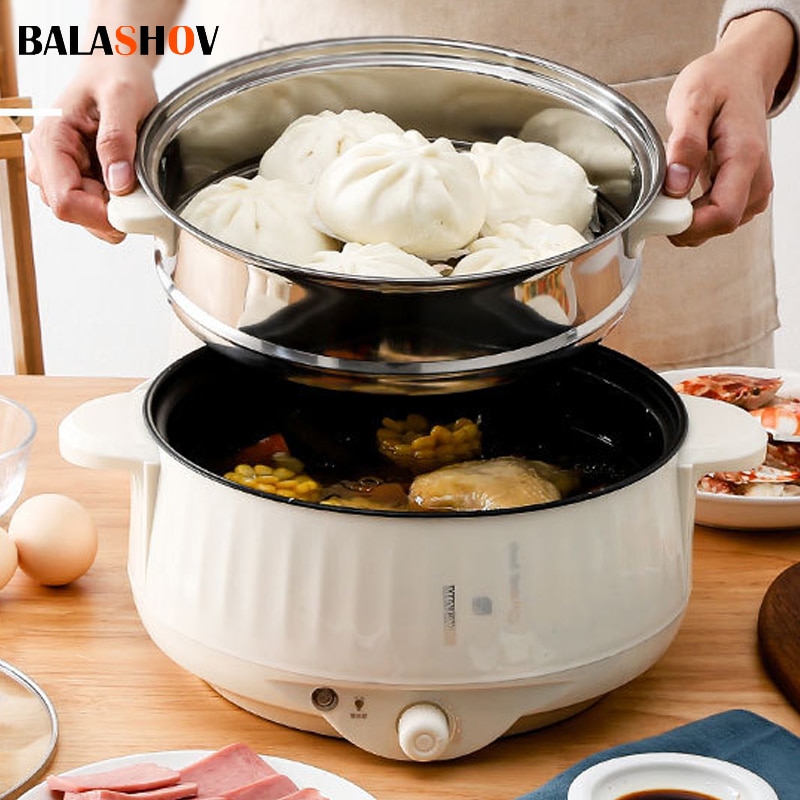 Slow Cooker Ceramic - 220vマルチクッカーシングル/ダブルレイヤー電気ポット1-2人家庭用ノンスティックパン鍋炊飯器調理器具