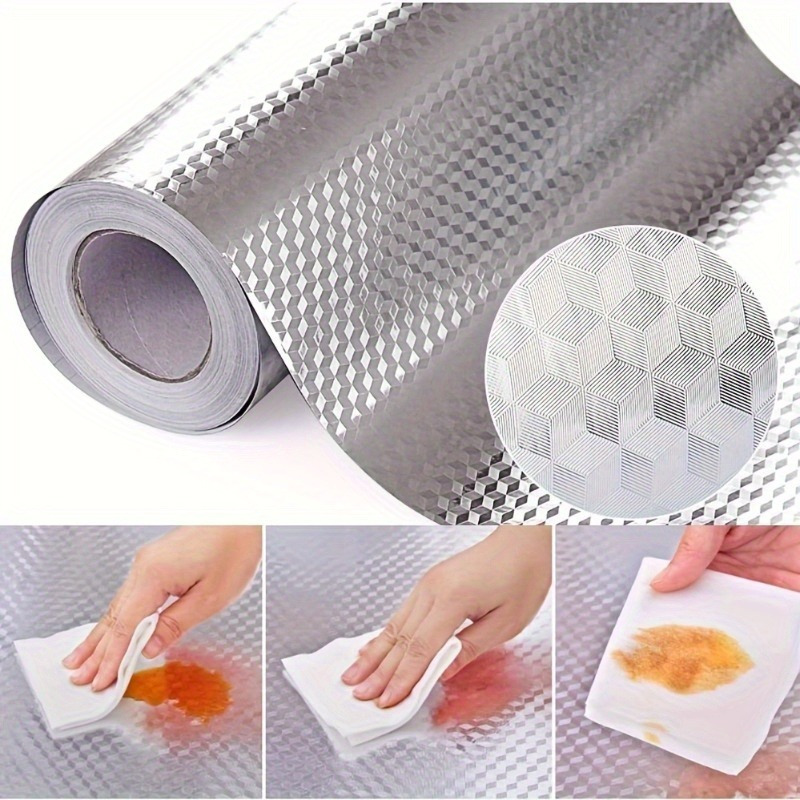 Kitchen Appliances Cabinet - YITAPE キッチン用アルミホイルステッカー 自己粘着性 防油 防水 壁紙