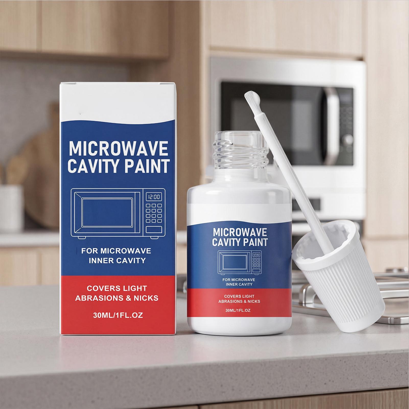Kitchen Appliances Electric Stove - 30 ミリリットル電子レンジキャビティペイント食品安全家電タッチアップ修理コーティング錆除去剤ブラシキットキッチンストーブ内装修復