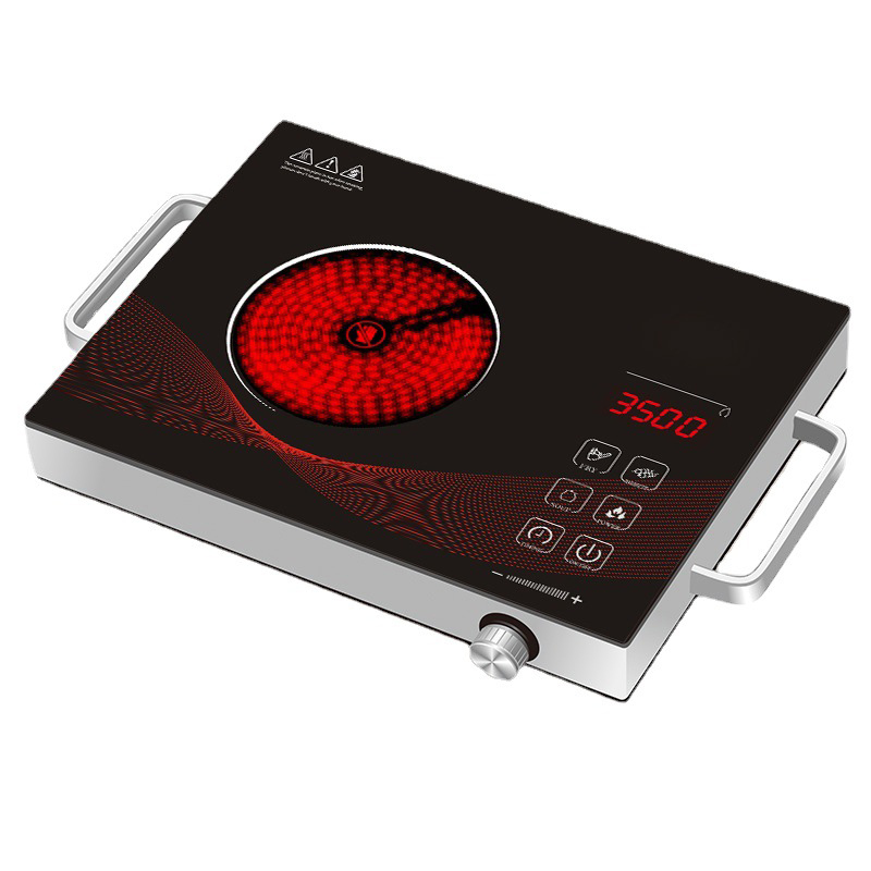 Kitchen Appliances Electric Stove - 家庭用3500Wハイパワーセラミック調理器、黒色微結晶パネルポータブル電気コンロ、ホットポットや家庭での日常料理に