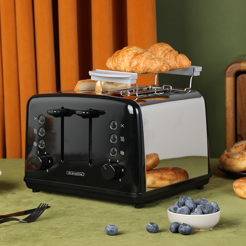Toaster 4 Slice - 4枚焼きステンレス製自動トースター - 業務用・家庭用・ホテル・レストラン向け多機能朝食マシン