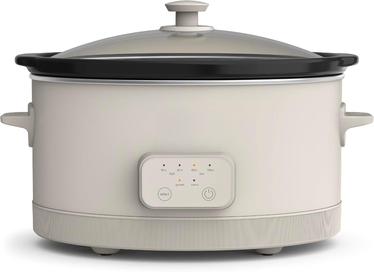 Slow Cooker Ceramic - 6.0クォートのプログラム可能なスロークッカー、セラミックノンスティックコーティング、温度と調理時間調整可能、食器洗い機対応のストーンウェアポットと強化ガラス蓋、絡まないコードラップ、オートミルク