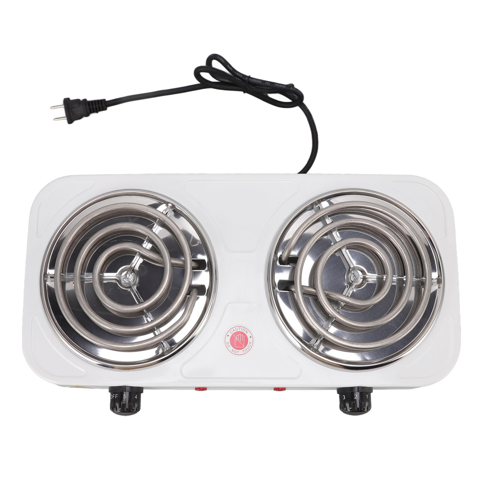 Kitchen Appliances Electric Stove - ポータブル電気カウンタートップ,過熱保護,ホットプレート,usプラグ,家庭用rv,2000w,110v,2バーナー