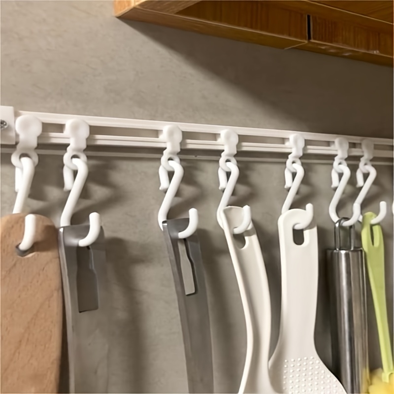 40cmドリル不要キッチン用品レールフック、多機能スライド式 - Kitchen Appliances Cabinet のレビューと価格