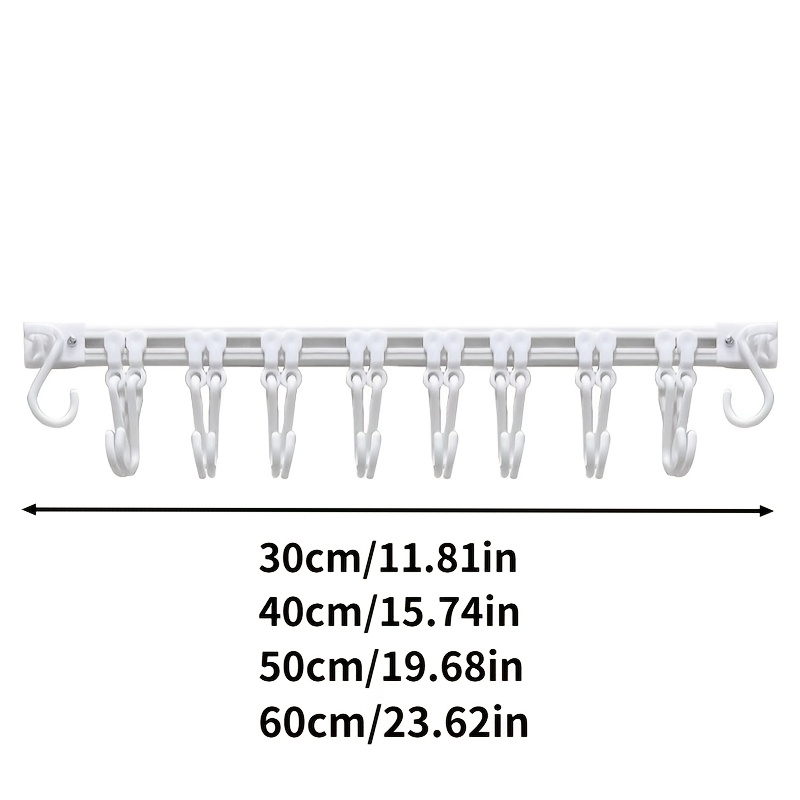 40cmドリル不要キッチン用品レールフック、多機能スライド式 - Kitchen Appliances Cabinet のレビューと価格
