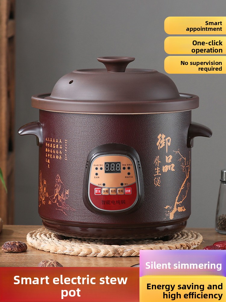 全自動2.5～6L電気スロークッカー、セラミック製スープポッ - Slow Cooker Ceramic のレビューと価格