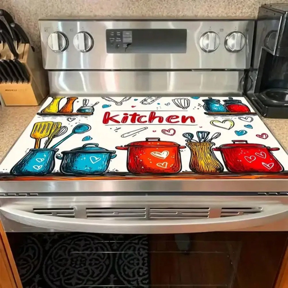 1個入りキッチンストーブカバープロテクター - レッドハート - Kitchen Appliances Electric Stove のレビューと価格
