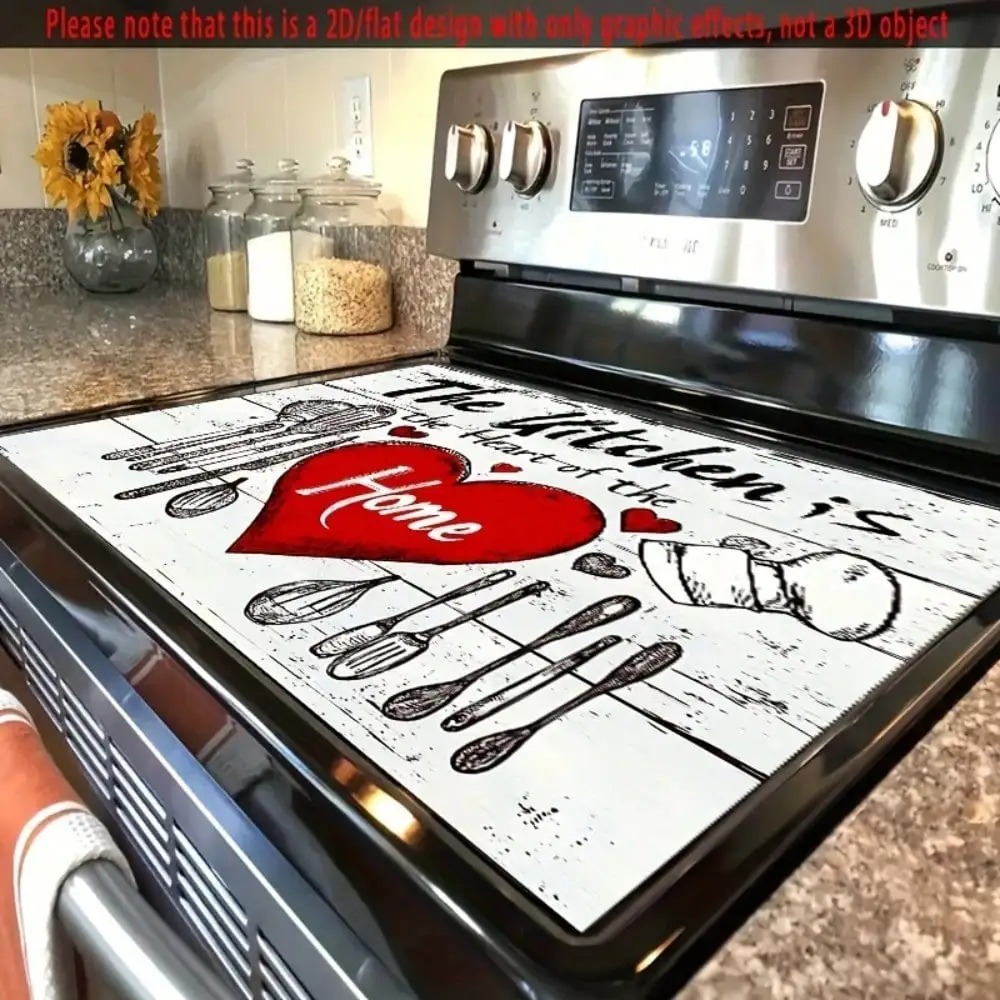 1個入りキッチンストーブカバープロテクター - レッドハート - Kitchen Appliances Electric Stove のレビューと価格