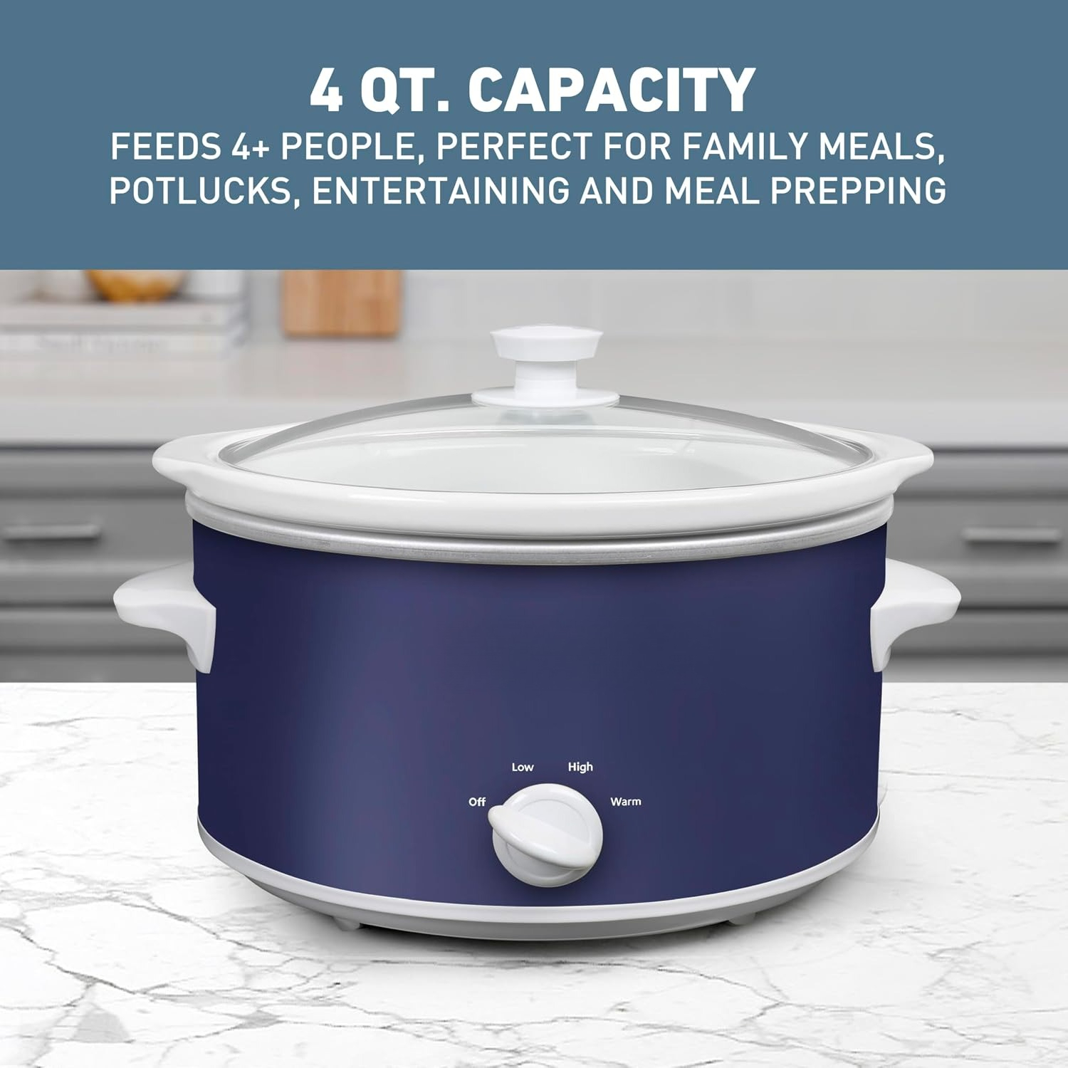 スロークッカー 4クォート 手動式陶器スタイル、食器洗い機対 - Slow Cooker Ceramic のレビューと価格