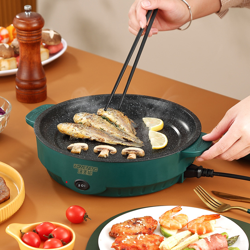 電気マルチクッカー電気フライパン 220V 家庭用バーベキュ - Slow Cooker Ceramic のレビューと価格