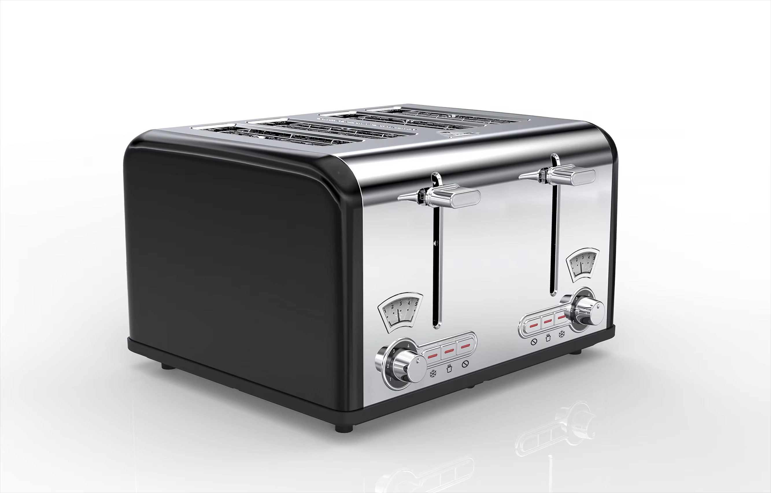 電気式4枚焼きエクストラワイドスロットステンレス製ブレッドト - Toaster 4 Slice のレビューと価格