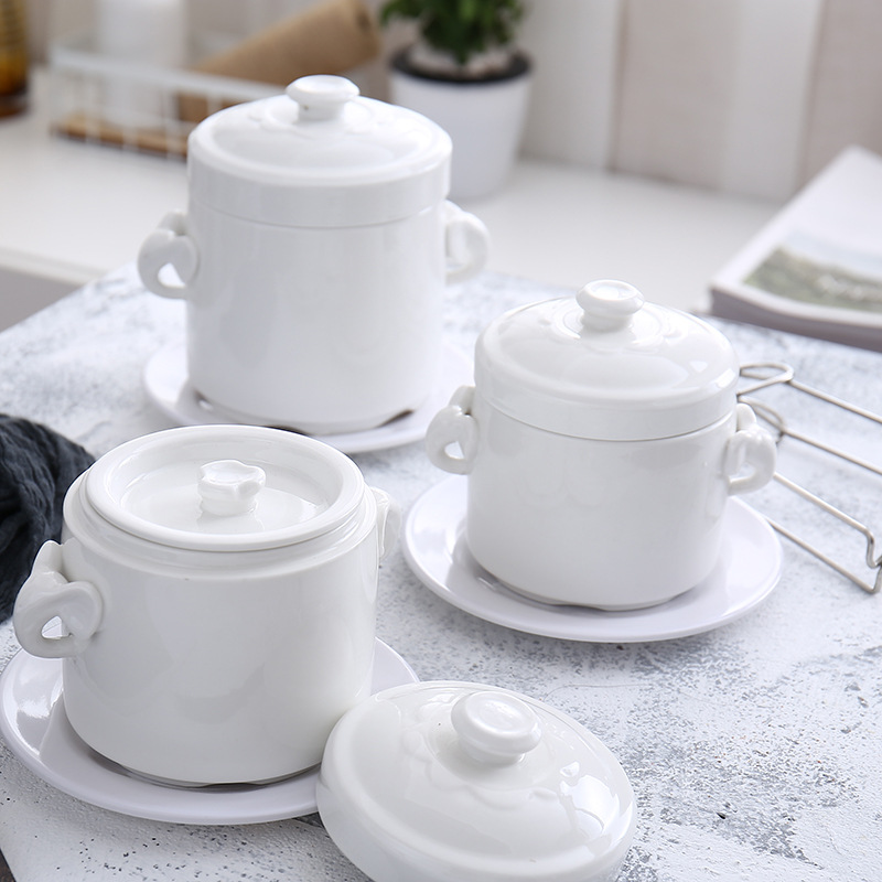 ピュアホワイトセラミックシチューポットクリエイティブ象の幹ハ - Slow Cooker Ceramic のレビューと価格