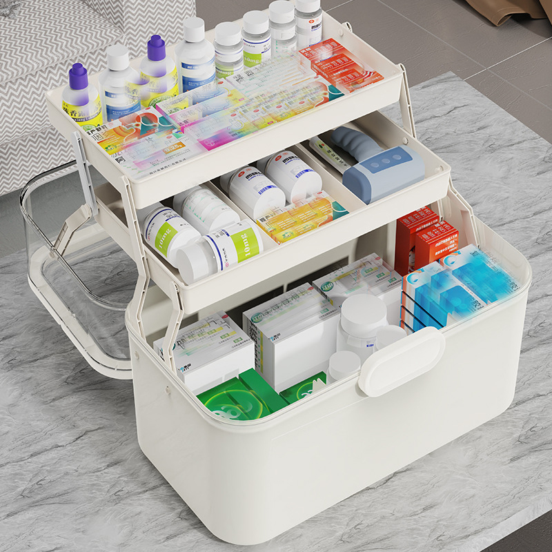大容量透明蓋付き薬収納ボックス/ディスペンサーボックス -  - Kitchen Appliances Cabinet のレビューと価格