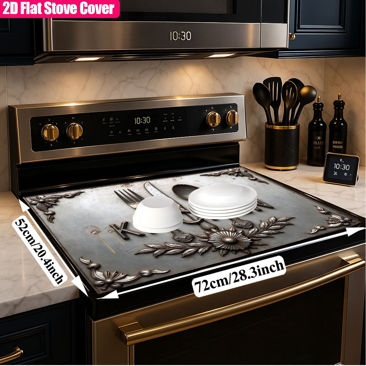 頑丈な金属製コンロカバー 耐熱性 滑り止めプロテクターマット - Kitchen Appliances Electric Stove のレビューと価格