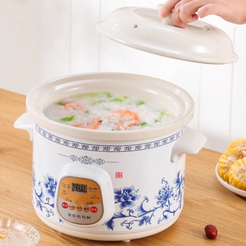 自動電気スープメーカー、シチュー、お粥、デザート用の多機能セ - Slow Cooker Ceramic のレビューと価格