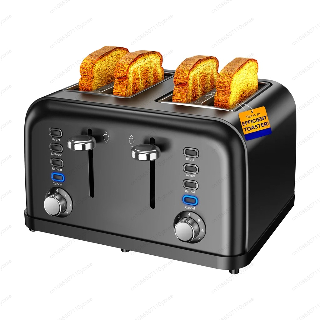 4枚焼き高性能トースター、均一な焼き上がりのための精密焼き色 - Toaster 4 Slice のレビューと価格
