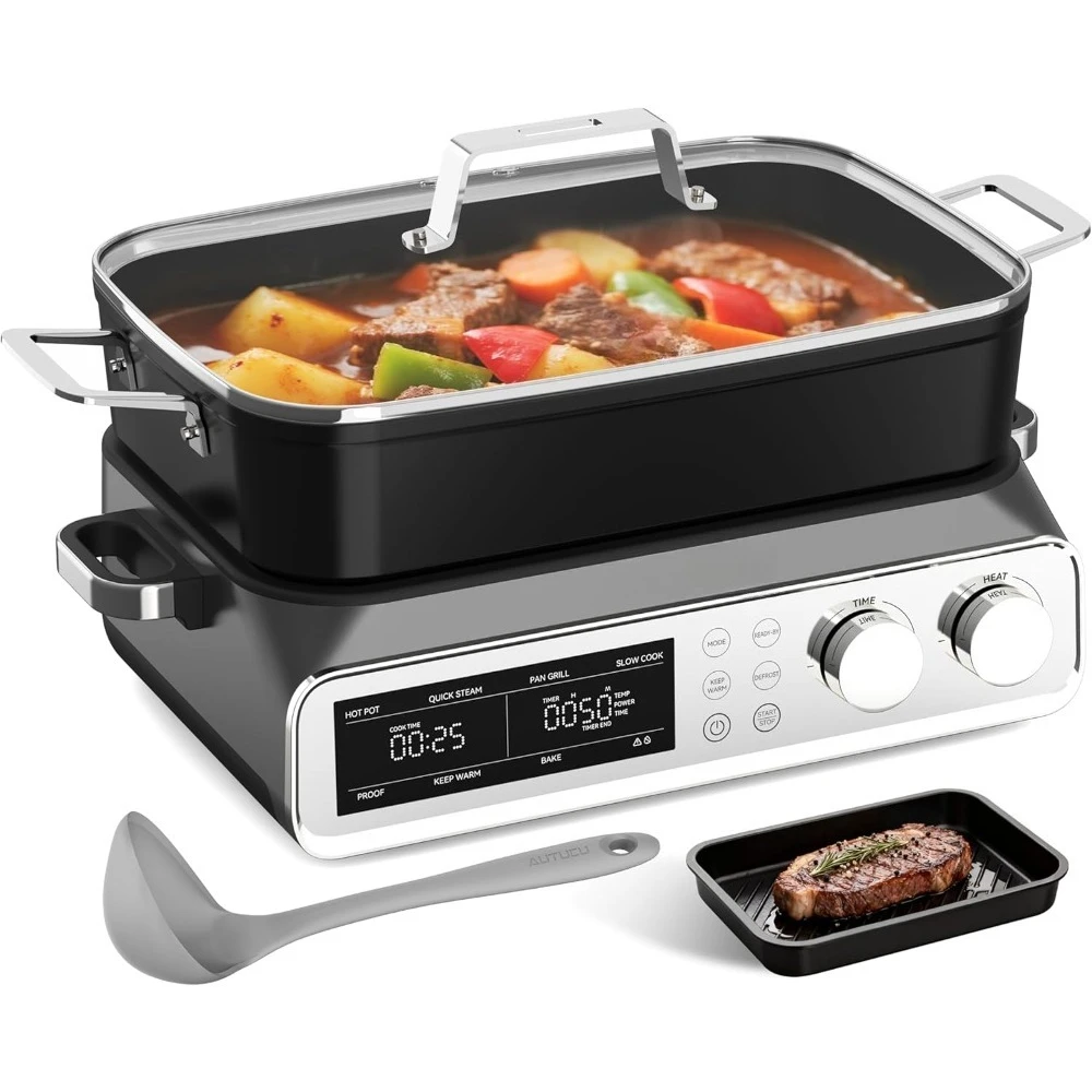 米国発送 プログラム可能なスロークッカー マルチクッカー 1 - Slow Cooker Ceramic のレビューと価格