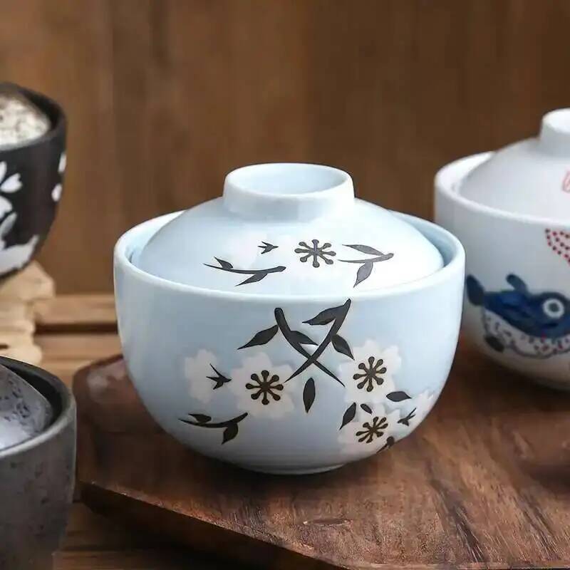 ふた付き日本のセラミック鍋、蒸し卵スープボウル、蒸しカップ、 - Slow Cooker Ceramic のレビューと価格
