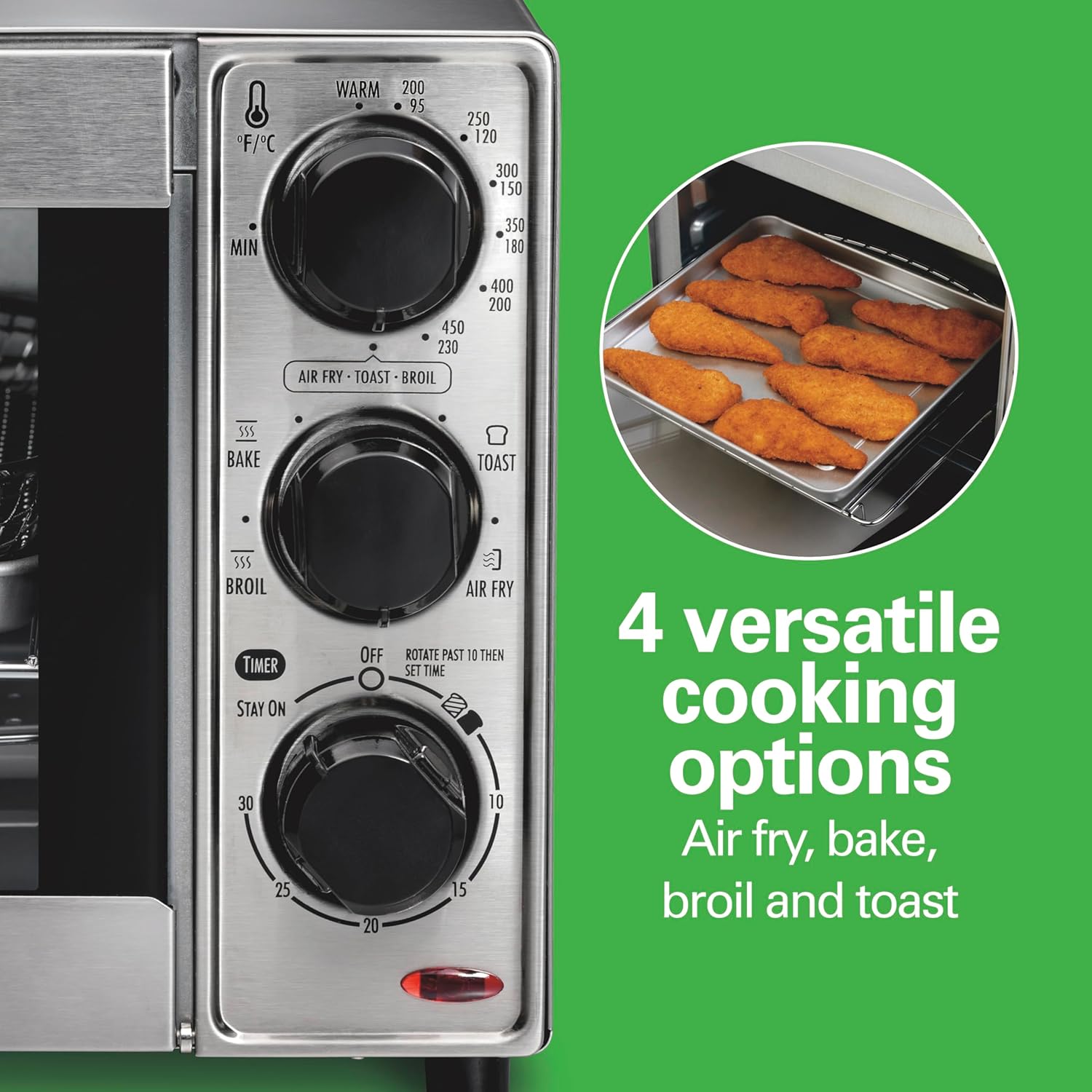 カウンタートップ4枚焼きトースターオーブン＆エアフライヤーコ - Toaster 4 Slice のレビューと価格